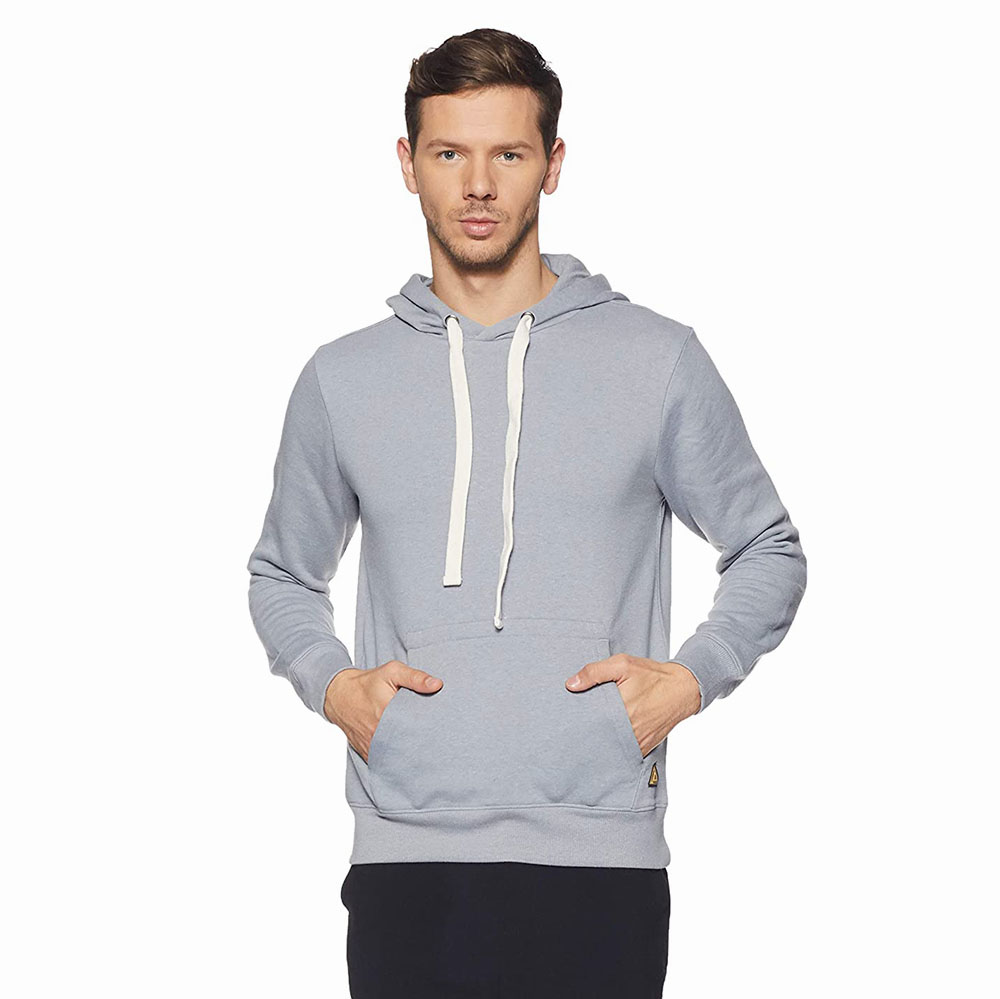 New Arrival Custom Wholesale Blank 300 Gsm Heavyweight 100% Cotton Fleece Pullover Men Hoodie In Bulk